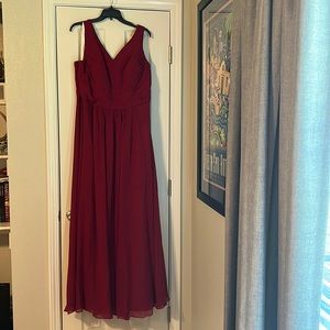 Azazie Pierrette Bridesmaid dress burgundy